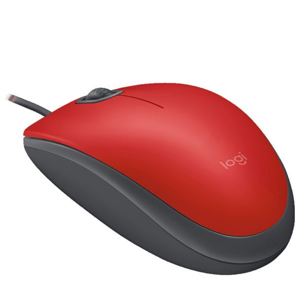 Logitech USB Silent Mouse M110 - Red - 910-005489