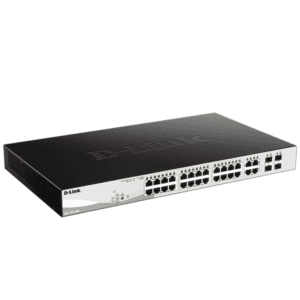 D-Link DGS-F1210-26PS-E - 24 port Managed Gigabit Switch with 24 10/100/1000 Mbps PoE ports, 2 Gigabit SFP uplink ports - DGS-F1210-26PS