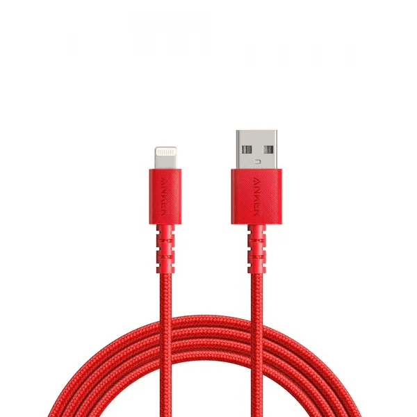 Anker PowerLine Select+ USB Cable with Lightning connector 3ft - Red