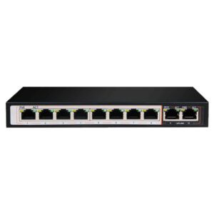 8GE PoE+ 2GE Uplink 250m PoE Switch;10 port 1Gps with 8 PoE port switch that offers 8 10/100/1000 Mbps PoE ports, 2 10/100/1000Mbps - DGS-F1010P