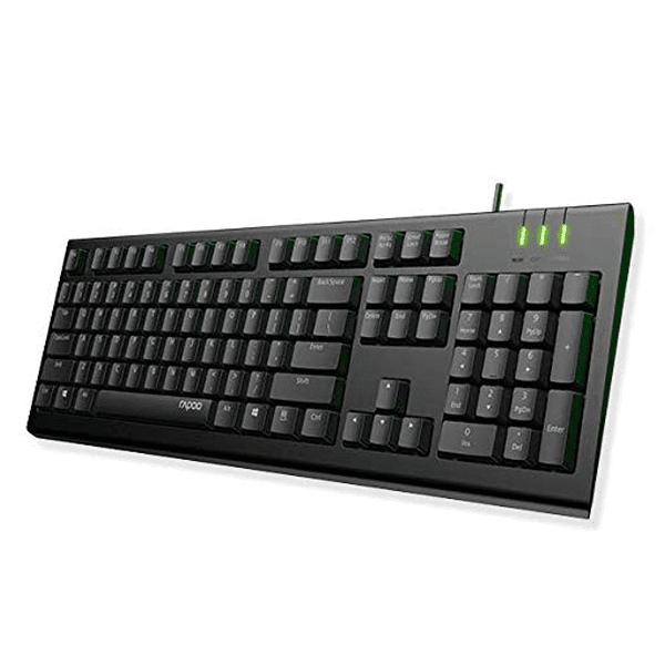 Rapoo Spill Resistance Wired USB Keyboard NK1800 - Black