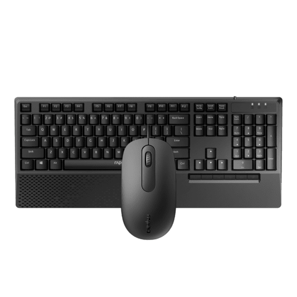Rapoo Wired Optical Mouse & Keyboard Combo NX2000 - Black