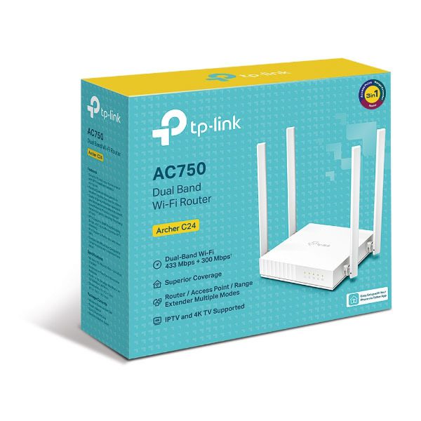 TP-Link AC750 Wireless Dual Band Router - ARCHER C24