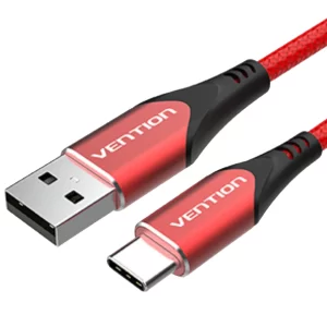 VENTION USB-C TO USB 2.0-A CABLE 1M RED ALUMINUM ALLOY TYPE