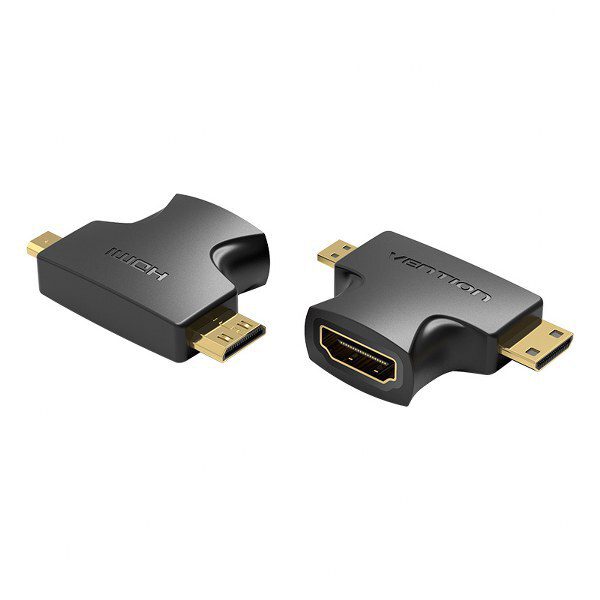 VENTION MINI HDMI MALE + MICRO HDMI MALE TO HDMI FEMALE ADAPTER