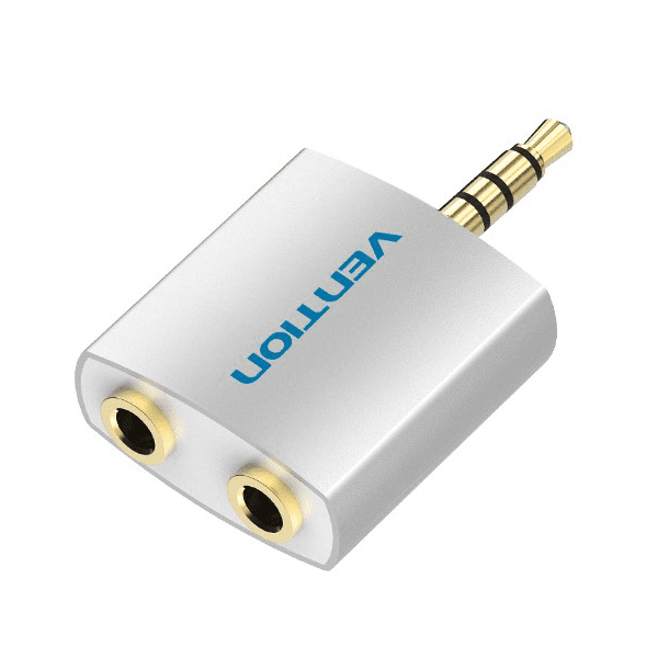 VENTION 4 POLE 3.5MM MALE TO 2*3.5MM FEMALE CONVERTER