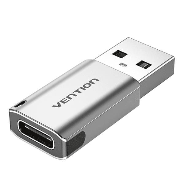 VENTION USB 3.0 MALE TO USB-C FEMALE ADAPTER GRAY ALUMINUM ALLOY TYPE