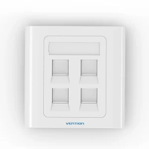VENTION 4 PORT WALL FACEPLATE WHITE 86 TYPE