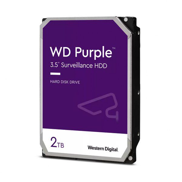 WD Purple Surveillance Hard Drive - 2 TB, 64 MB, 5400 rpm - WD22PURZ
