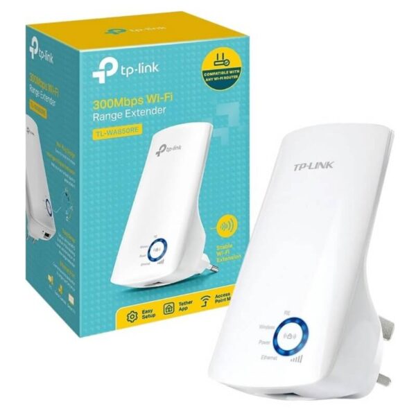 TP-Link 300Mbps Wireless N Wall Plugged Range Extender - TL-WA850RE