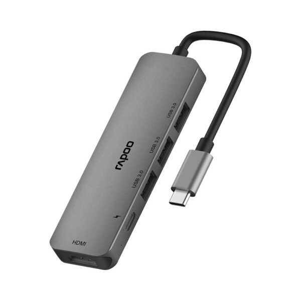Rapoo Type C | 5 in 1 with 4K HDMI, 3 USB 3.0 Ports, Type C Charging