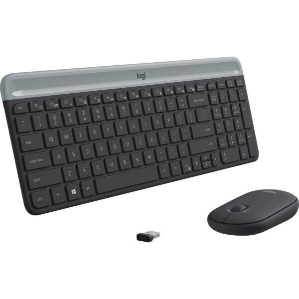 Logitech Slim Wireless Keyboard and Mouse Combo MK470 - Graphite - 920-009204